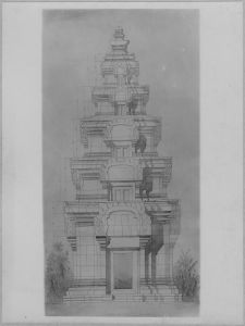 Élévation, enceinte I, tour sud, face est. EFEO_CAM07140