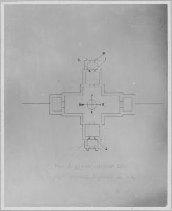 Banteay Srei : plan et élévation EFEO_CAM16288