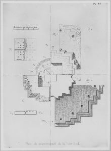 Tour sud, plan du couronnement. EFEO_CAM16300