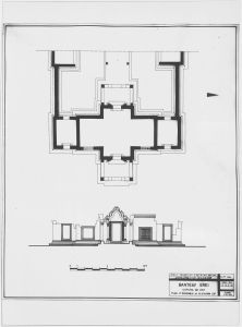 Banteay Srei : plan et élévation EFEO_CAM16483_2