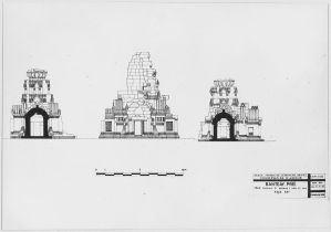Banteay Srei : plan et élévation EFEO_CAM16492_1