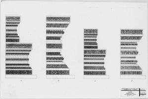 3e étage, soubassement, moulurations, C, D, E, F EFEO_CAM16576_2