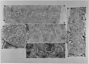 Estampage de l'inscription rupestre cham C. 104 (fragments 5, 6, 7, 8 et 9) d'An Trinh EFEO_CAM16894_1