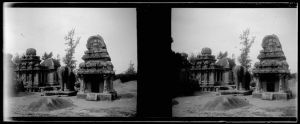 Draupadi ratha, Arjuna ratha et Nakula Sahadeva ratha EFEO_MARH01593